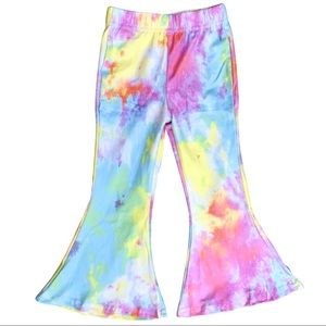 Little Girl's Bell Bottoms - Rainbow Tie Dye